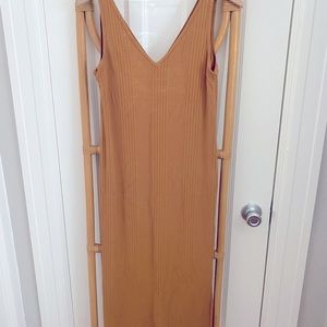 Banana Republic, S, midi dress in mustard yellow